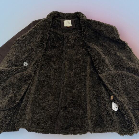 SONOMA Women’s Medium Brown Faux Suede and Fur Jacket - Picture 5 of 7